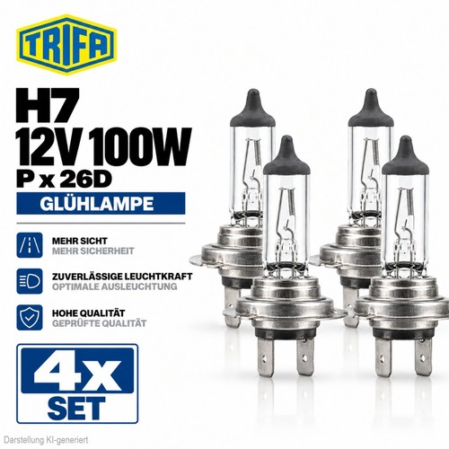 Halogen glühlampe 12v - h7, 4x
